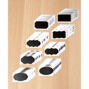 Chalkboard Labels 72-Piece Reusable Assorted Shapes Use on Jars Crafts Gifts